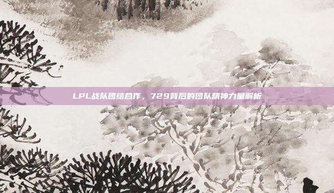 LPL战队团结合作，729背后的团队精神力量解析