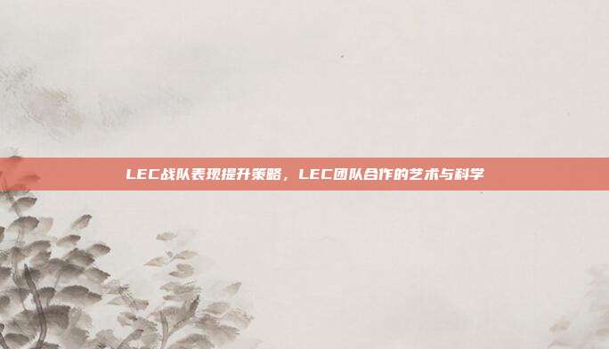 LEC战队表现提升策略，LEC团队合作的艺术与科学